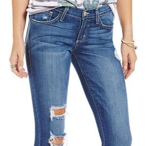 Flying Monkey Platinum Distressed Skinny Jeans